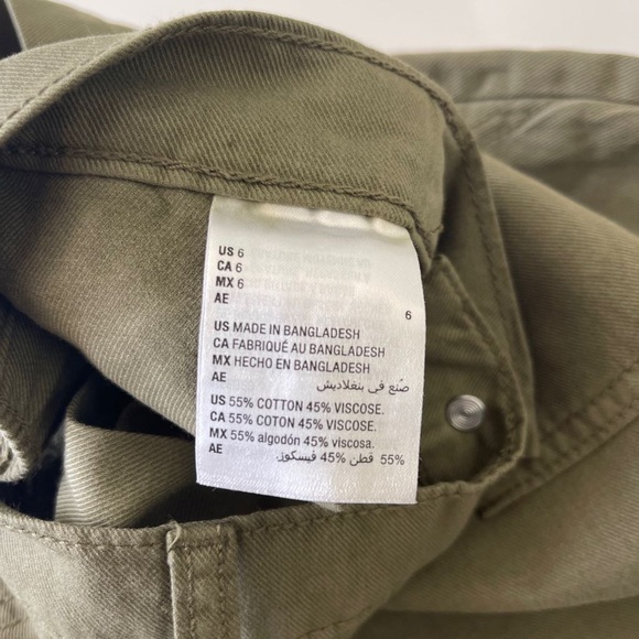 Bade Style & co. olive green size 6  high rise utility joggers NWT new - Picture 4 of 6